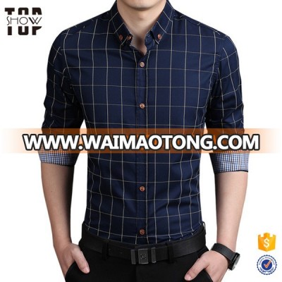 2017 latest shirts pattern for men camisas hombre mens slim fit dress shirts